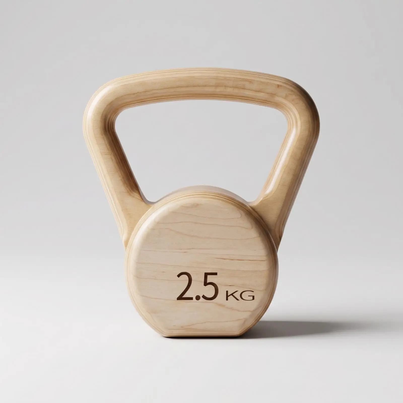 Ergonomic Wooden Kettlebell with Rubber Base for Strength Training and Grip Work