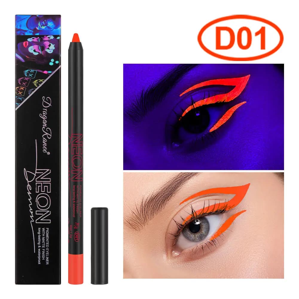 Matita in schiuma per eyeliner a 6 colori Ombretto fluorescente a colori Stick per eyeliner luccicante a lunga tenuta Trucco di Halloween duraturo e non sbava