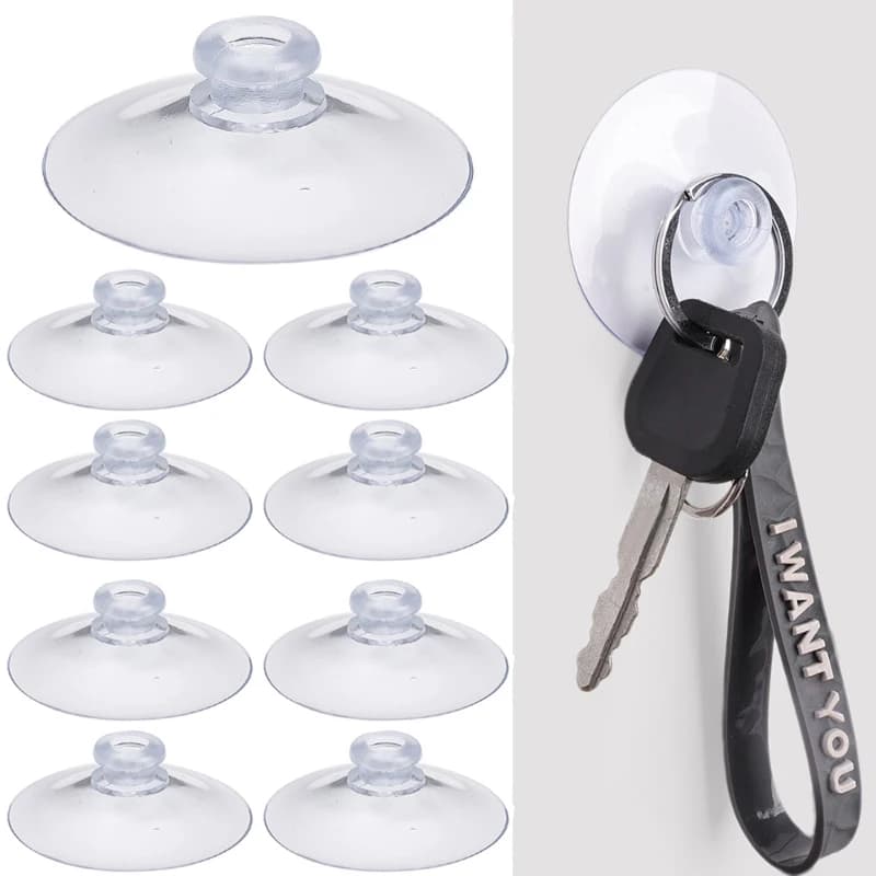 10/50 Pezzi Ganci a Ventosa Trasparenti, Ganci a Vuoto per Cucina, Bagno, Auto, Finestre, Feste, Matrimoni, Decorazioni in Vetro
