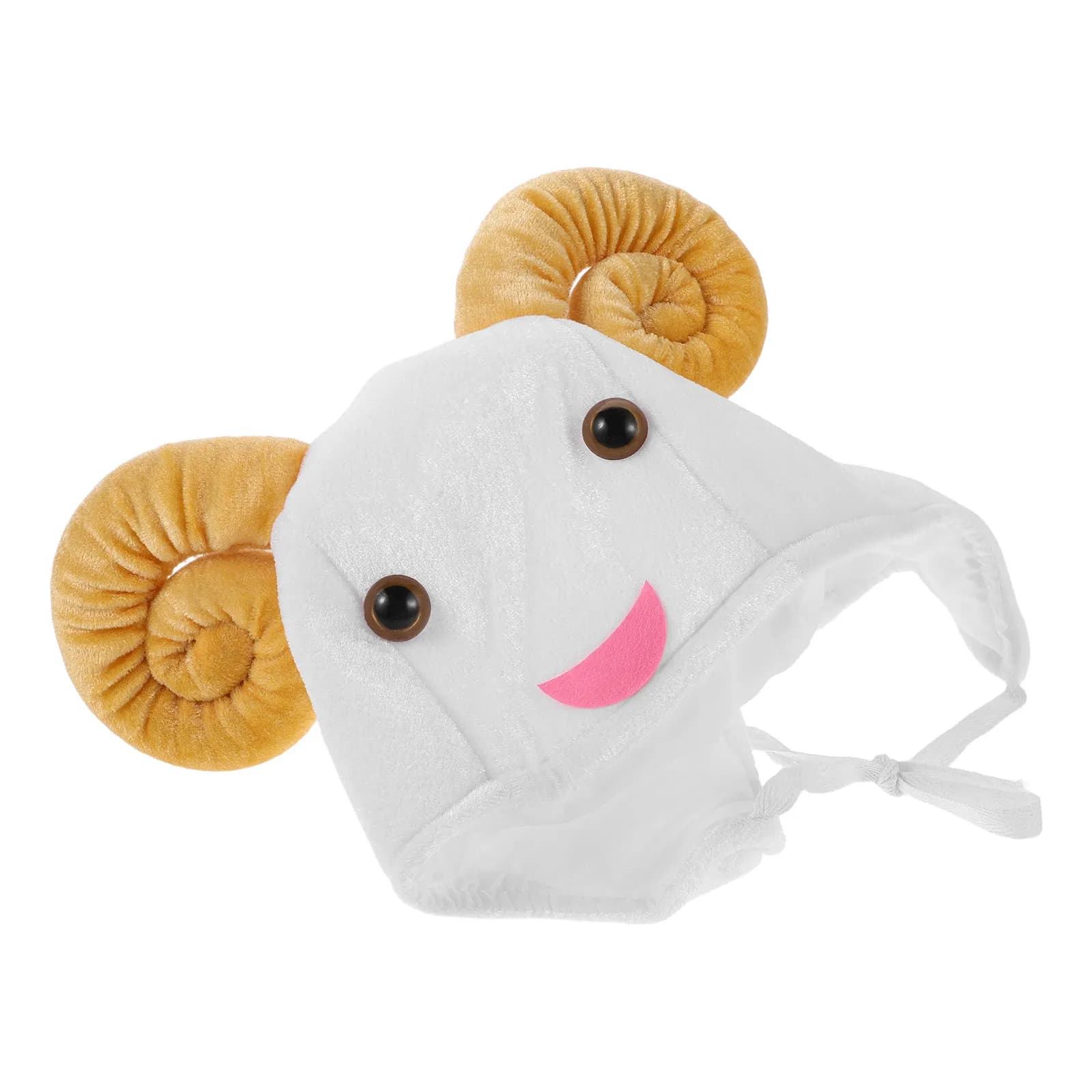 Cappello da Agnello per Adulti, Costume da Pecora, Morbido Pile, Corno di Montone, Copricapo con Orecchie di Animale, Berretto Invernale per Cosplay, Divertente per Carnevale e Photo Booth