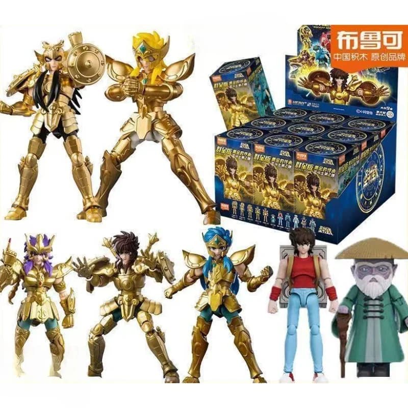 BLOKEES Saint Seiya Building Block Man Star Edition 2a Edizione Hyoga Shiryu Giocattolo da Assemblare e Collezionare Regalo Decorazione da Scrivania
