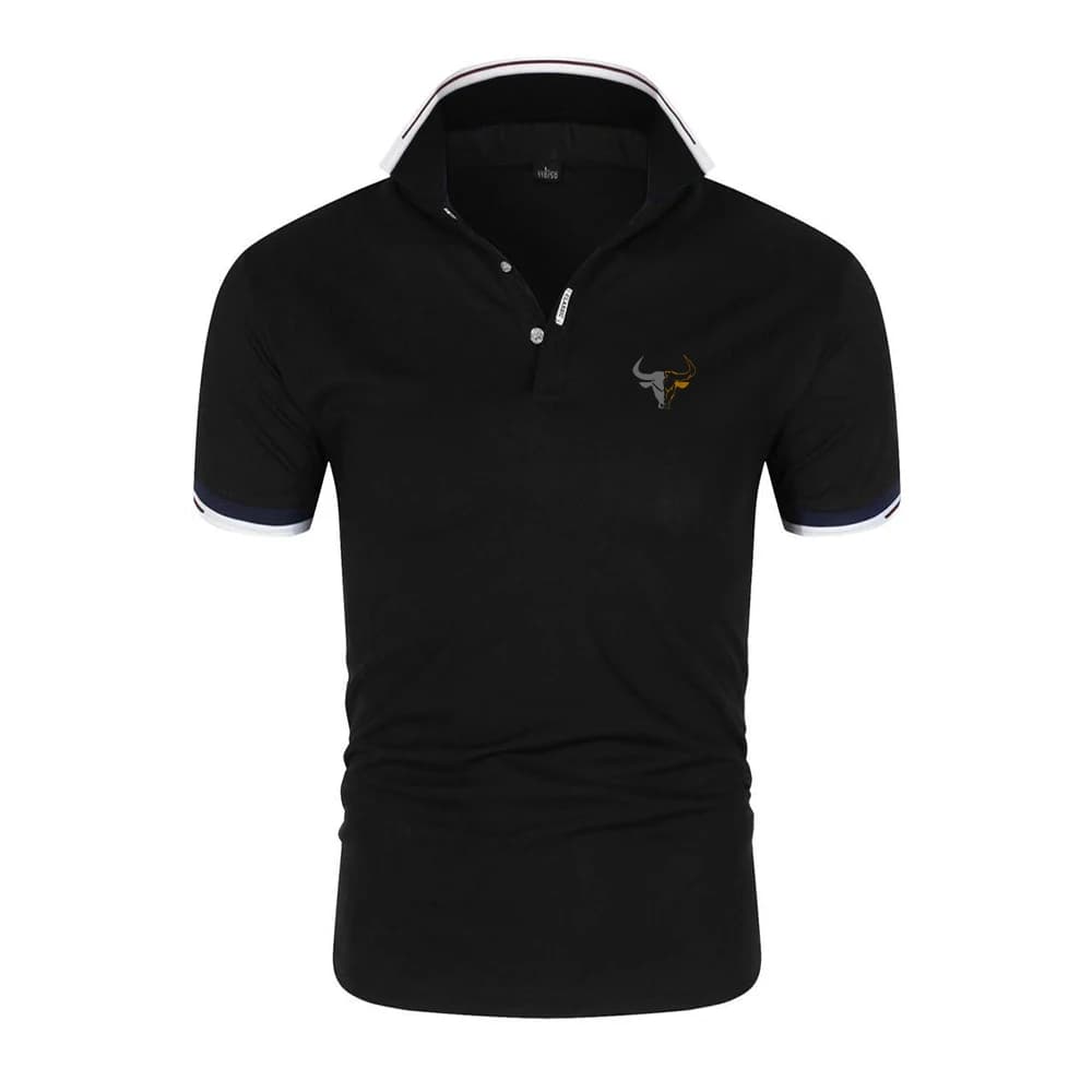 sport bull pattern Mens Sportswear Trainning Exercise Compression Fitness Short Sleeve Sports Quick Dry Gym Polo Shirts