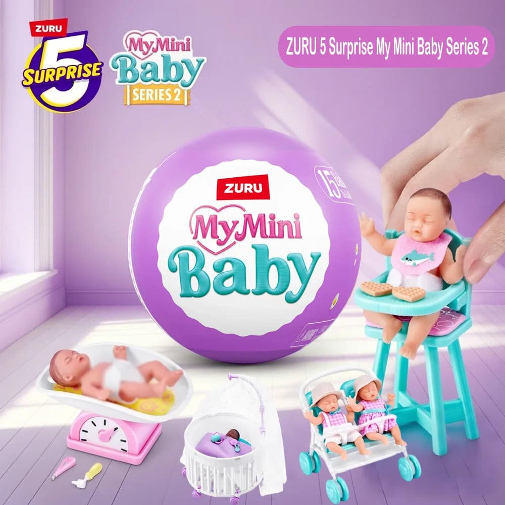 Zuru My Mini Baby 2.5 Surprise Capsule Misteriosa da Collezione per Ragazze - Giocattolo, Vestiti e Accessori, Bambola in Silicone da Collezione