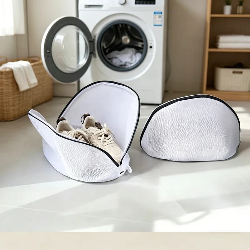 Sacchetti a rete con cerniera per lavaggio scarpe, organizer traspirante per lavanderia, per sneaker, scarpe da corsa, calzini, custodia protettiva da viaggio