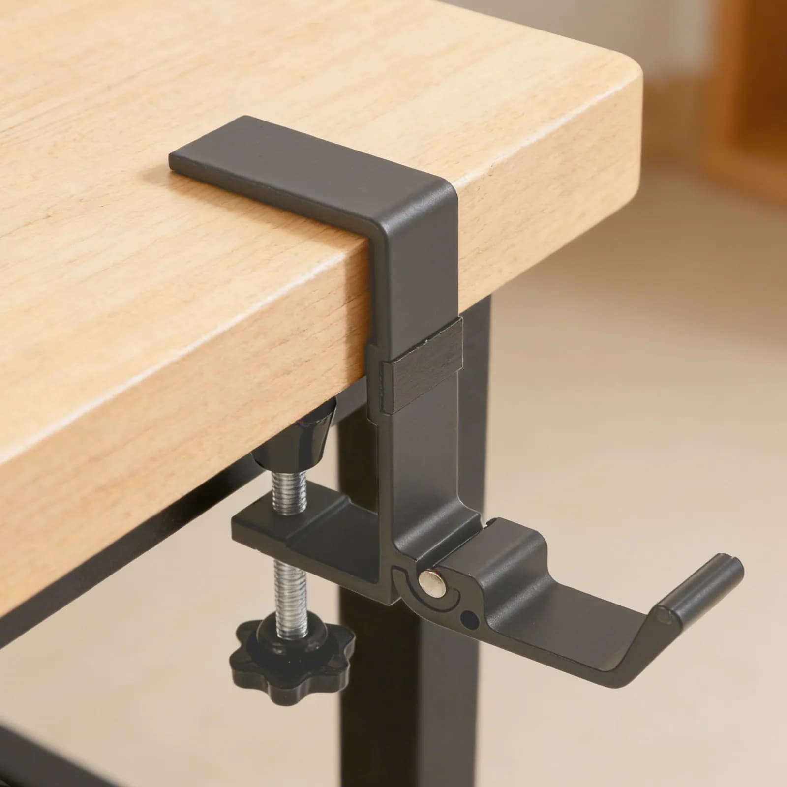 Adjustable desk headphone support (2 pieces) - Spare, with clamp, for gaming and office headphones, desk organizer