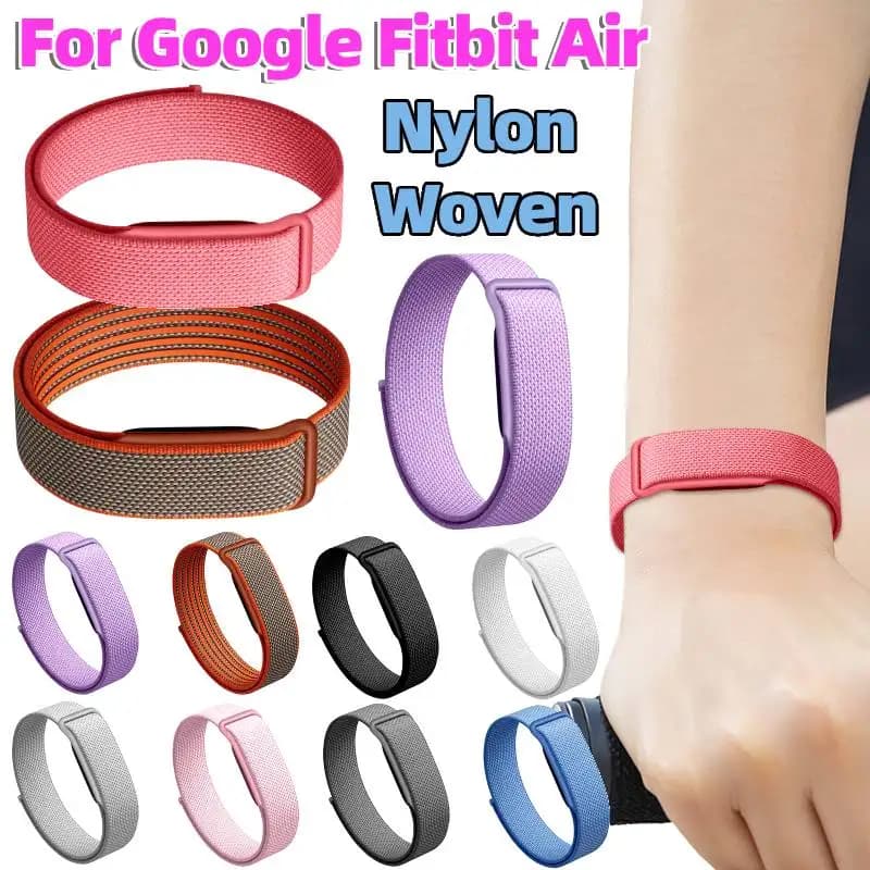 Nylon Bicep Arm Band for Google Fitbit Air Fitness Tracker Sport Braided Watch Strap Waterproof Breathable for Men Women