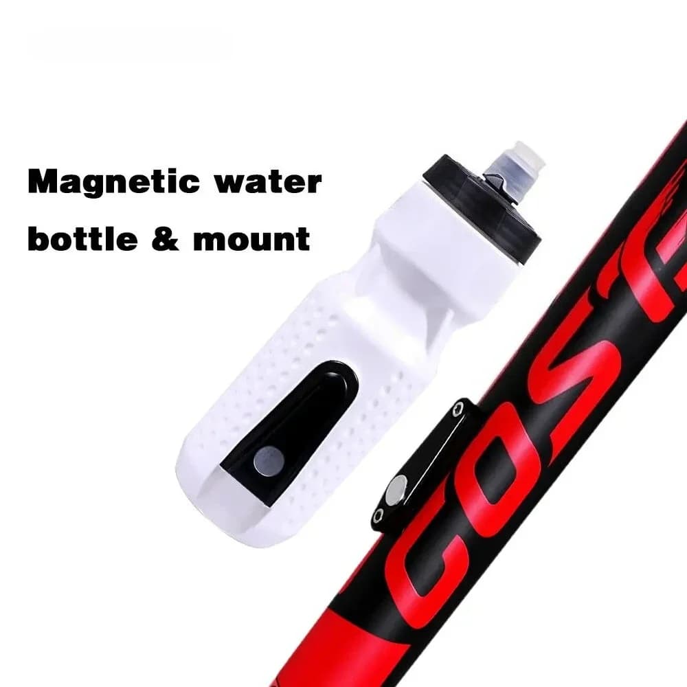 Innovation Costelo Gabbia magnetica per montaggio su bottiglia Bottiglie d'acqua per bicicletta per bicicletta fuori bottiglia d'acqua sportiva, pressatura da 710 ml