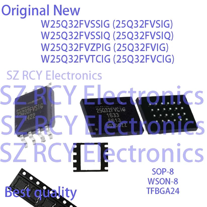 (5-30 PZ) NUOVO W25Q32FVSSIG 25Q32FVSIG W25Q32FVSSIQ 25Q32FVSIQ W25Q32FVZPIG 25Q32FVIG W25Q32FVTCIG 25Q32FVCIG NOR FLASH IC CHIP