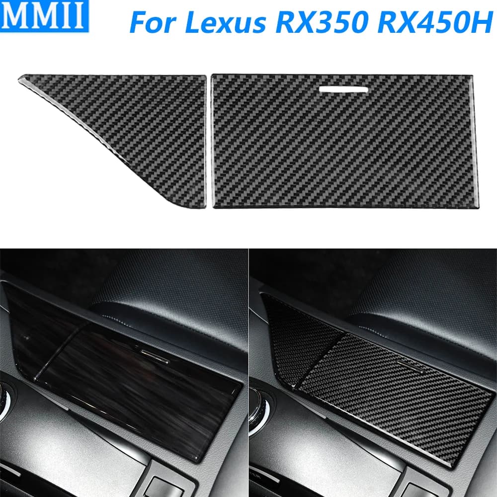 Per Lexus RX350 RX450h 2010-2015 Centro In Fibra di Carbonio Portabicchieri Pannello Decorativo Copertura Accessori Auto Decorazione Adesivo