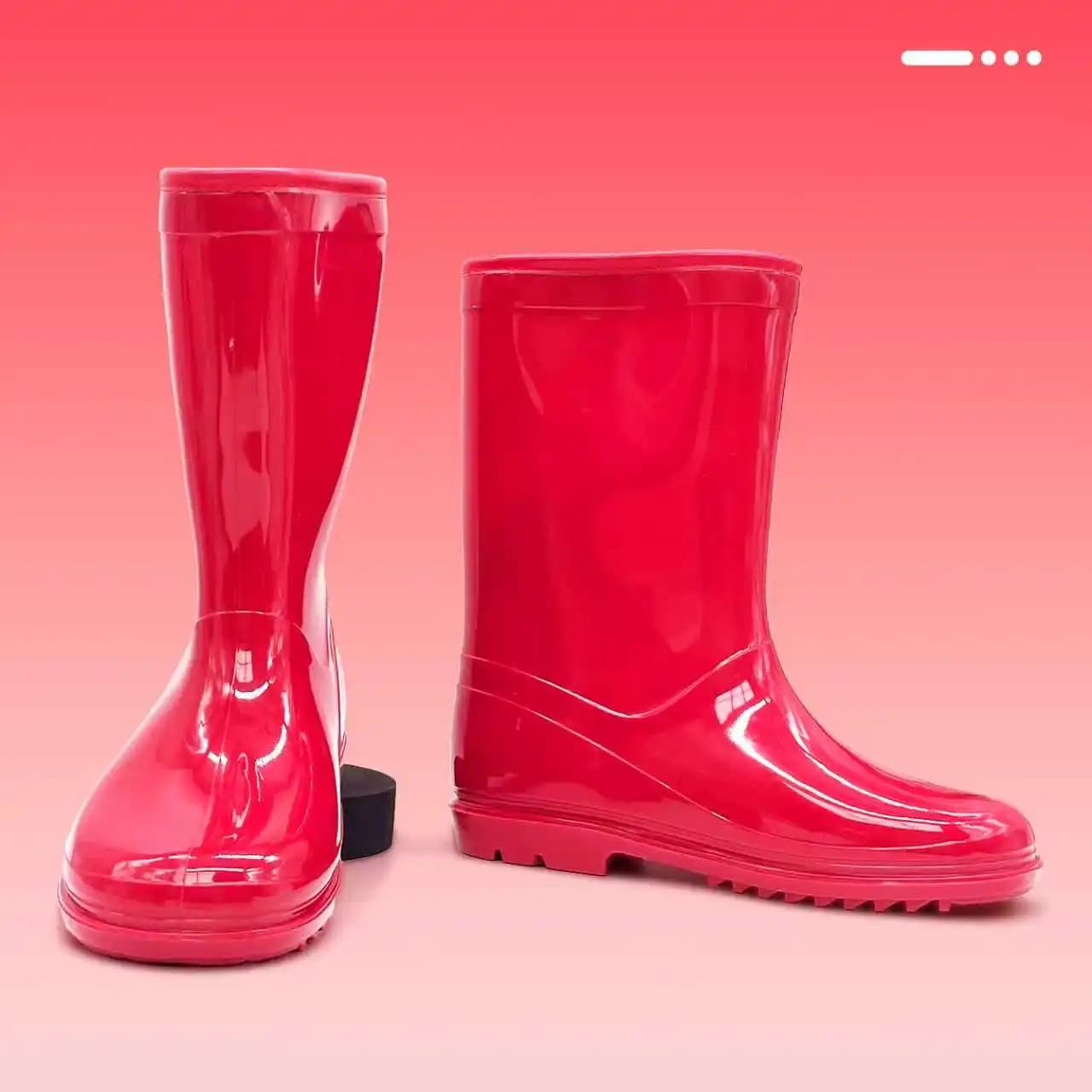 Stivali da Pioggia Rossi Puri per Adulti, Scarpe Impermeabili Antiscivolo in Gomma, Calzature alla Moda Monocolore per Donne e Uomini