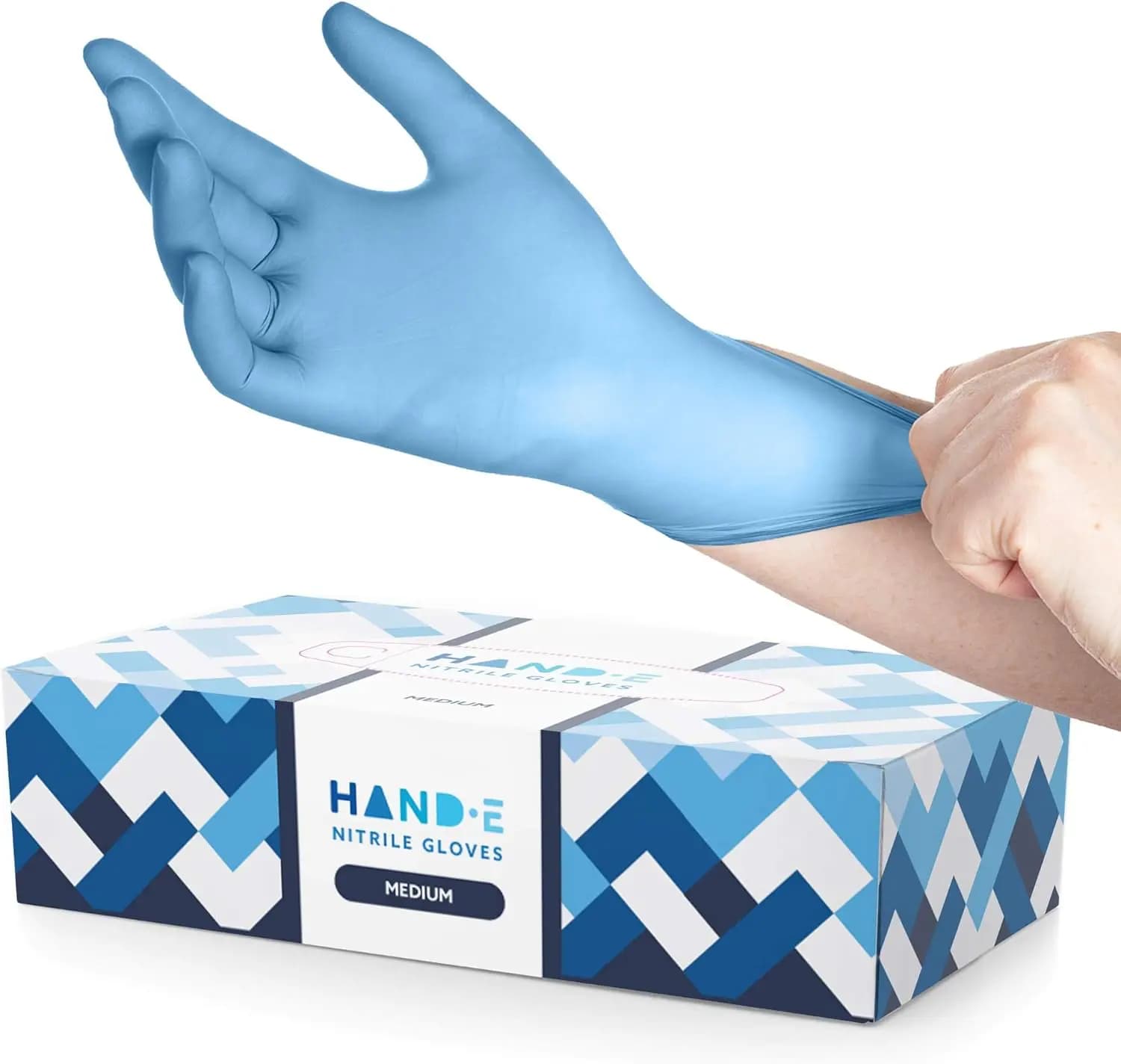 Guanti Monouso in Nitrile Blu - Senza Lattice, Senza Polvere, Adatti per Alimenti, Guanti per Esami Medici