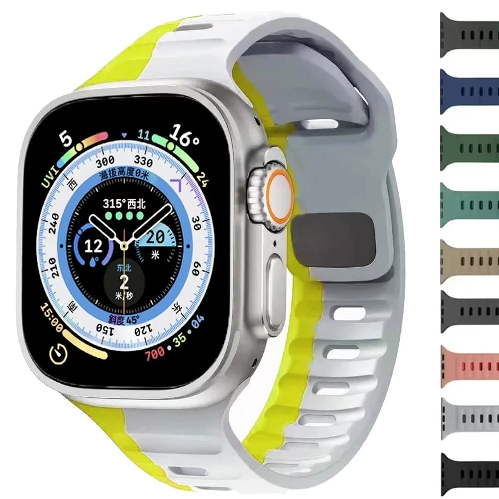 Cinturino in silicone per cinturino Apple Watch 11 10 9 8 7 46mm 41 45mm Ultra 3 49mm 42mm 44 40mm Bracciale Correa per Iwatch Serie 6 5 SE3