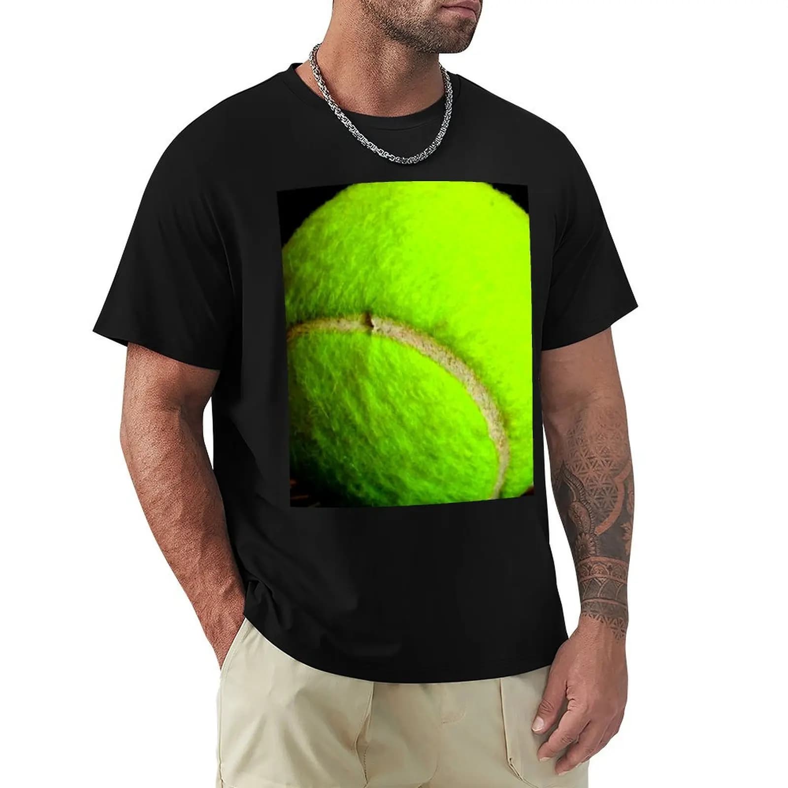 Tennis Ball Yellow T-Shirt Plus Size Lightweight Tee Shirt