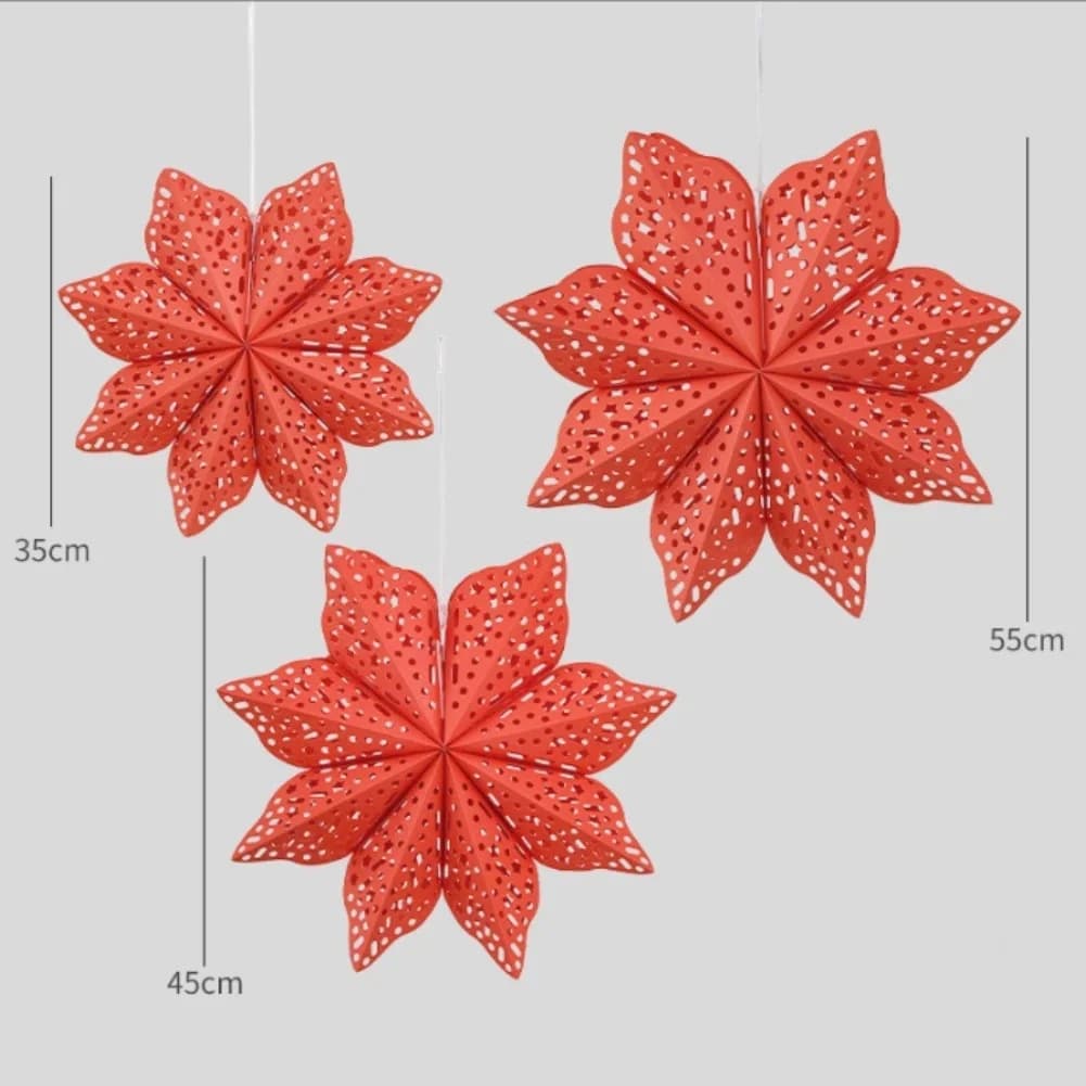 Christmas Decor Origami Snowflake Paper-cut Patterns Fold-and-stick Construction Lightweight Design Christmas Party For Windows