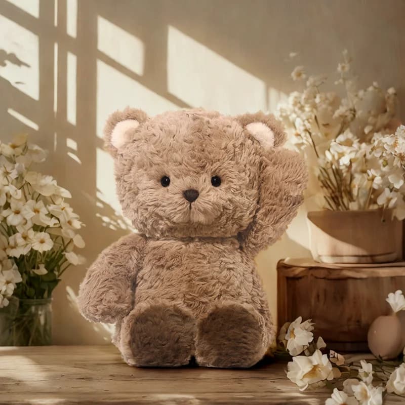 37cm Kawaii Soft Plush Bear Doll Cartoon Bear Pillow Stuffed Animal Toy for Kids Home Bedroom Decoration Birthday Gift