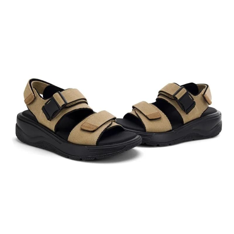 Sandali con plateau da donna, nuovi arrivi estivi, alla moda, da esterno, a punta aperta, con velcro, casual, da spiaggia