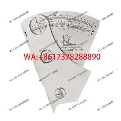 Righello della ventola, misuratore di saldatura della ventola 0-20 Righello di ispezione della saldatura in acciaio inossidabile, ispettore di saldatura convesso, misuratore di gap