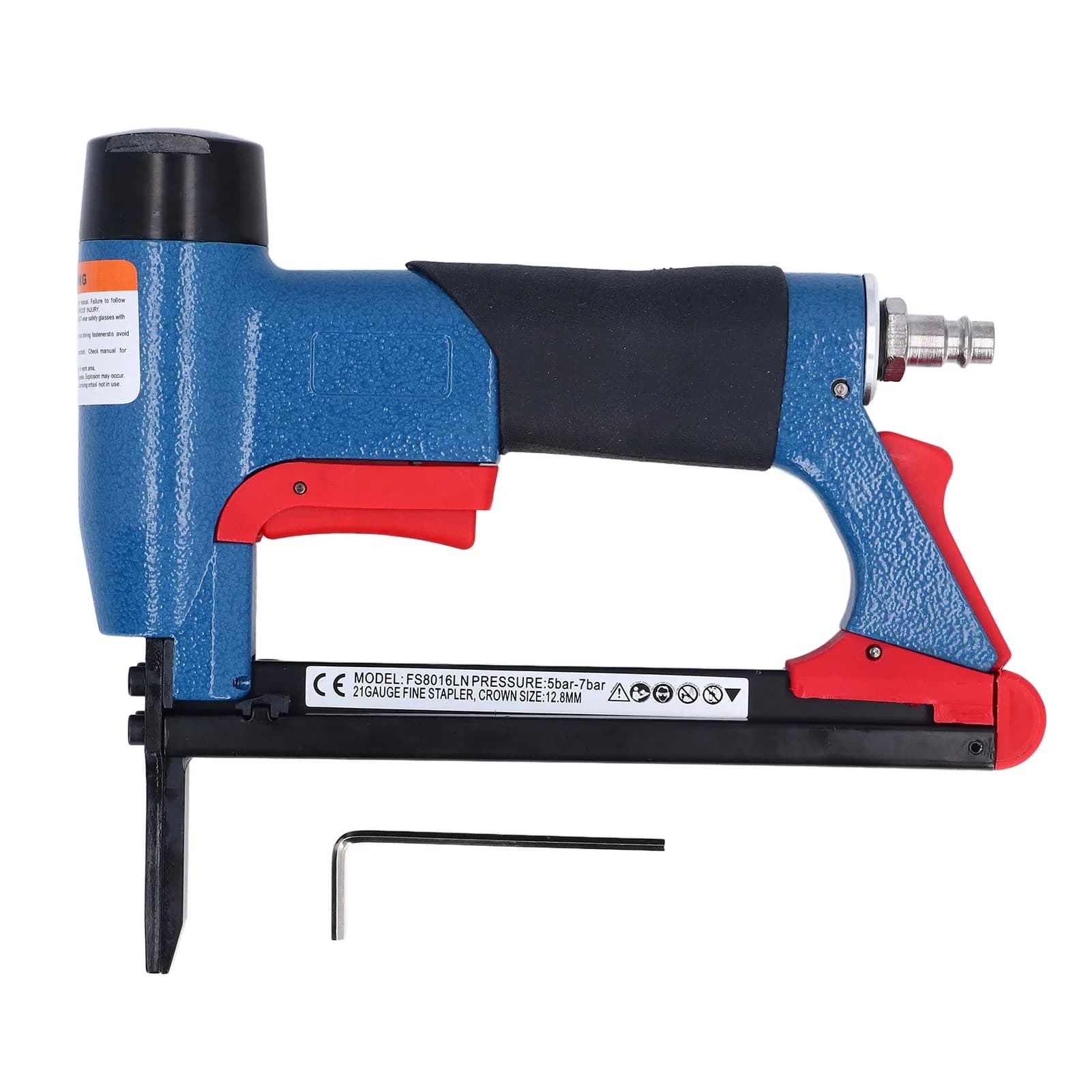 Pistola per punti metallici pneumatica Calibro 21 da 1/4 a 5/8 pollici Capacità di carico 140 punti metallici Cucitrice ad aria per la lavorazione del legno Pistola per punti metallici pneumatica