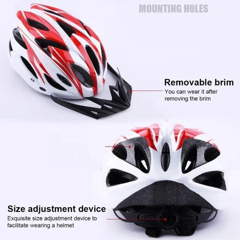 Casco da ciclismo 77UF Casco da bicicletta con stampaggio integrato Casco da equitazione per adulti regolabile