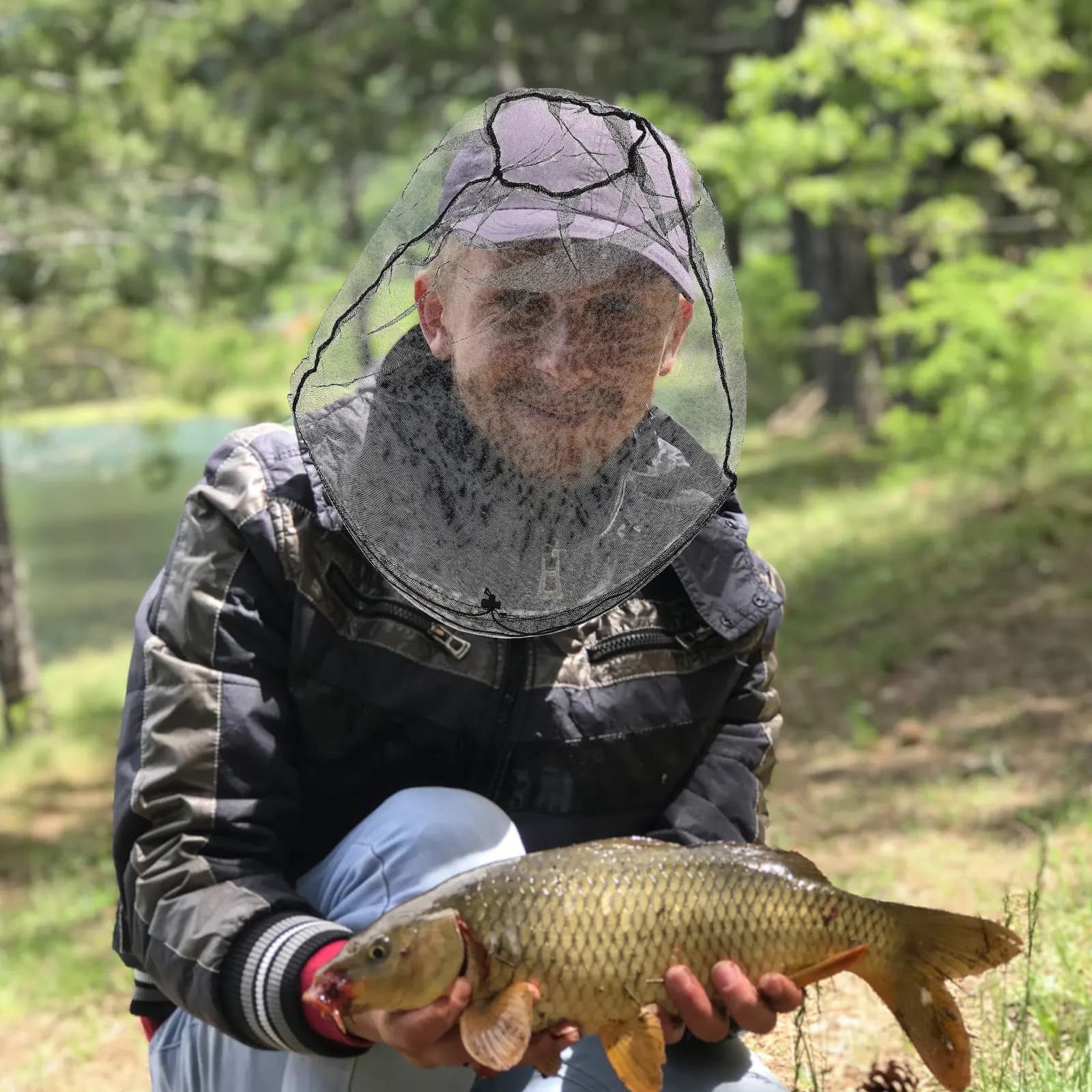 Set di 4 Cappelli con Rete Antizanzare in Poliestere Traspirante per Pesca, Apicoltura, Giardinaggio, Escursionismo e Protezione Solare