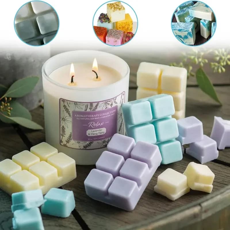 10/20/30Pcs DIY Wax Melt Clamshells Molds, Clear Empty Plastic Square Tray for Wax Tarts Candles