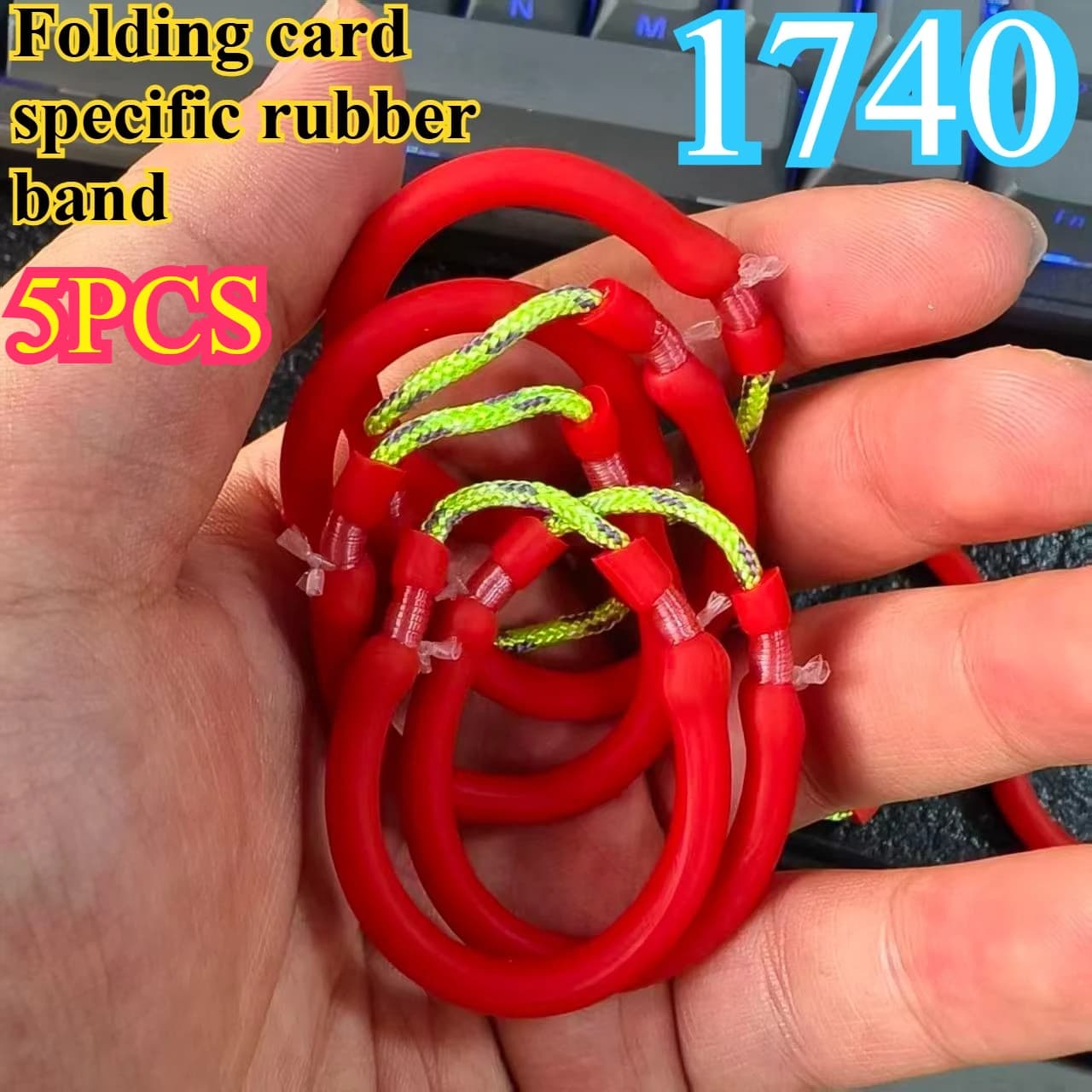 5PCS 1740 Size Folding Hunting Tool Special Rubber Band High-precision and Powerful Special Rubber Band