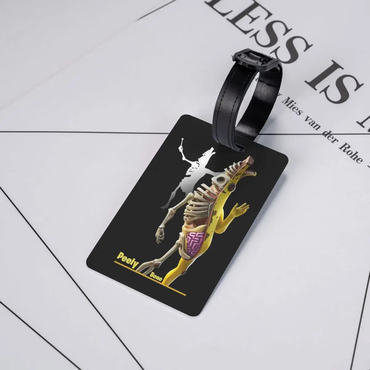 Etichette per Bagagli Peely Bone, Accessori per Valigie, Targhette per Bagagli da Viaggio, Porta Etichette con Spazio per Nome e Indirizzo