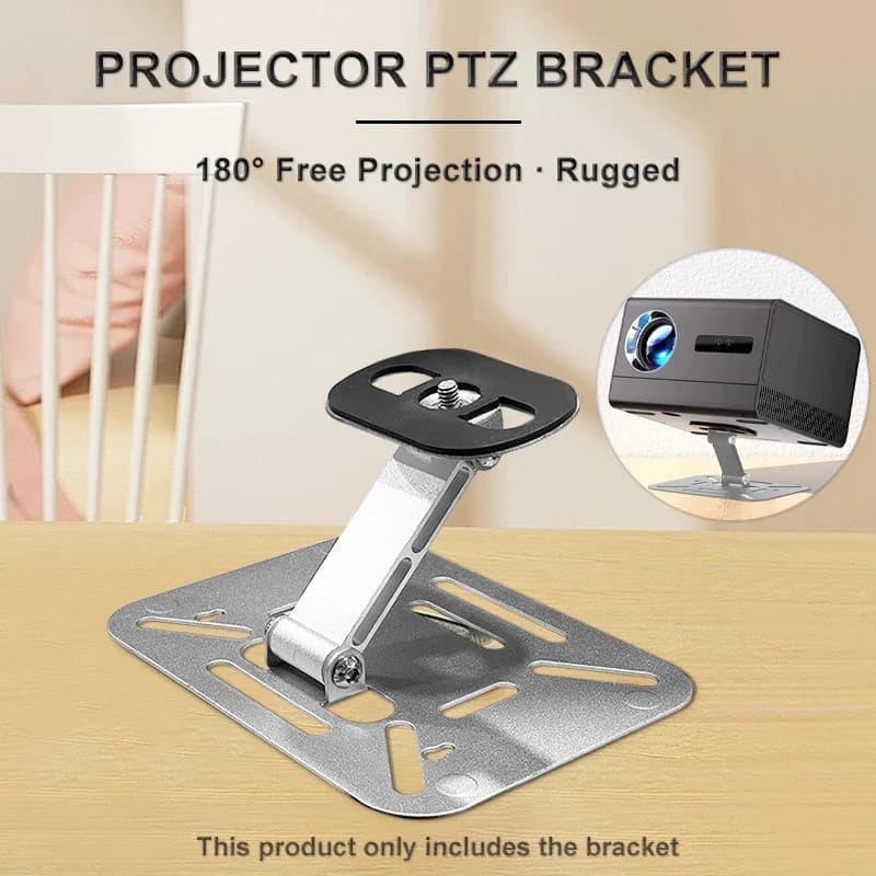 Adatto per mini proiettore PTZ Staffa per montaggio a parete da soffitto Supporto da tavolo universale - 180 ° Proiezione gratuita, materiale robusto