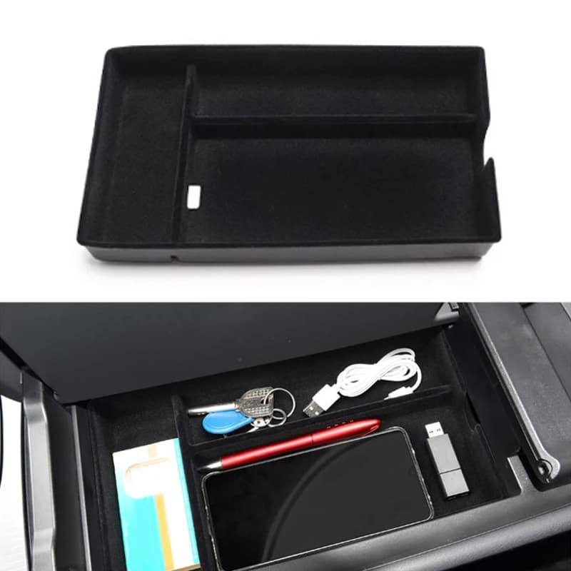 Black Central Console Arm Storage Box Tray Organizer Suitable for Lexus RX 2023 Left Guide