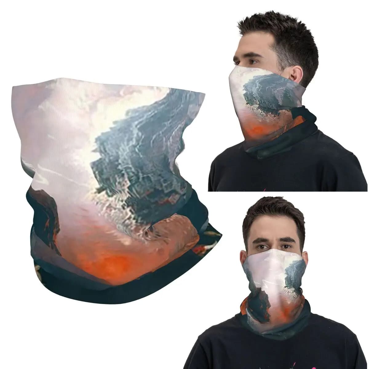 The Great Day Of His Wrath - John Martin - 1840 Bandana Neck Gaiter Maschera stampata con sciarpa multifunzione per la corsa