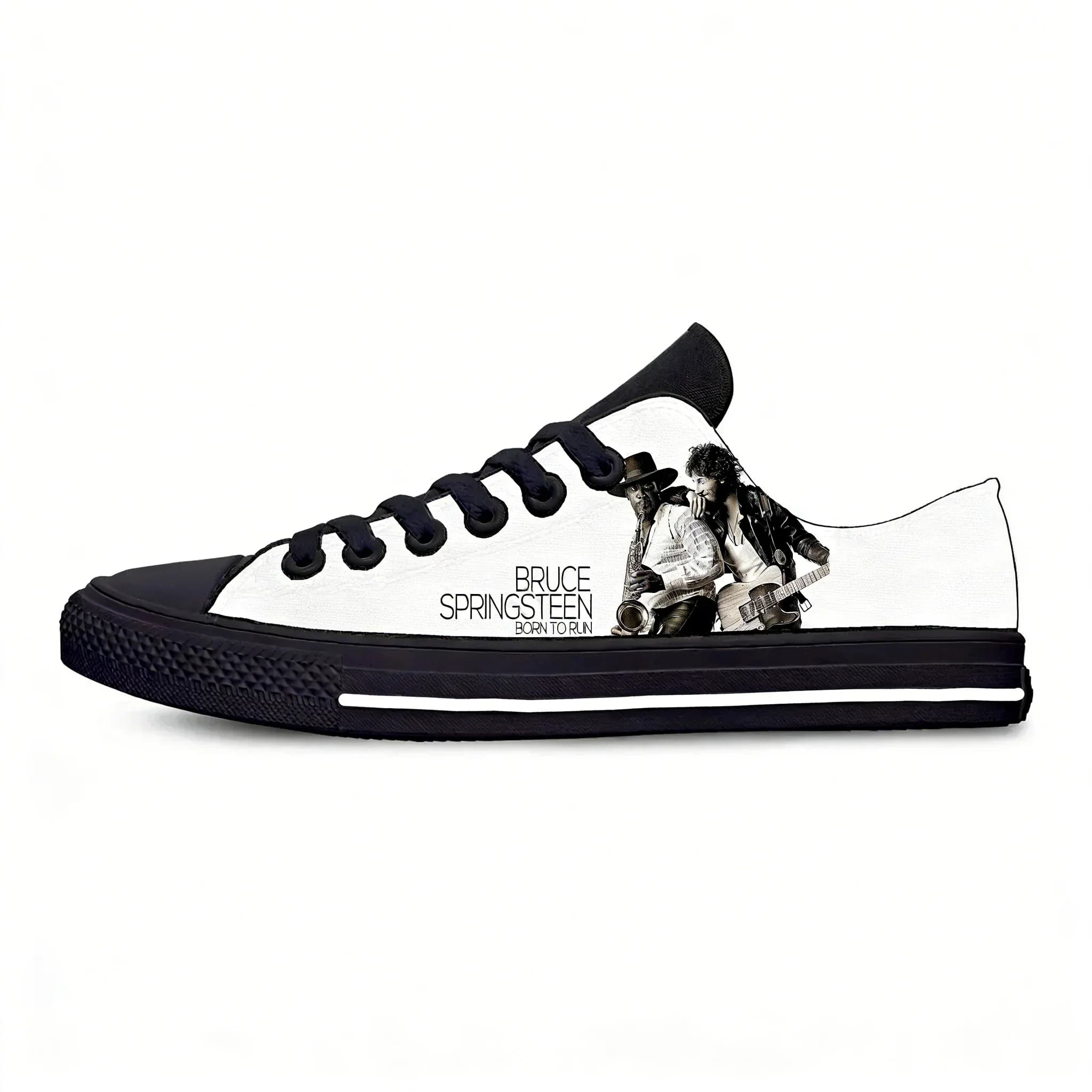 Born To Run Low Top Sneakers Bruce Springsteen Scarpe casual da uomo, donna, adolescente, scarpe da corsa in tela con stampa 3D, scarpe leggere