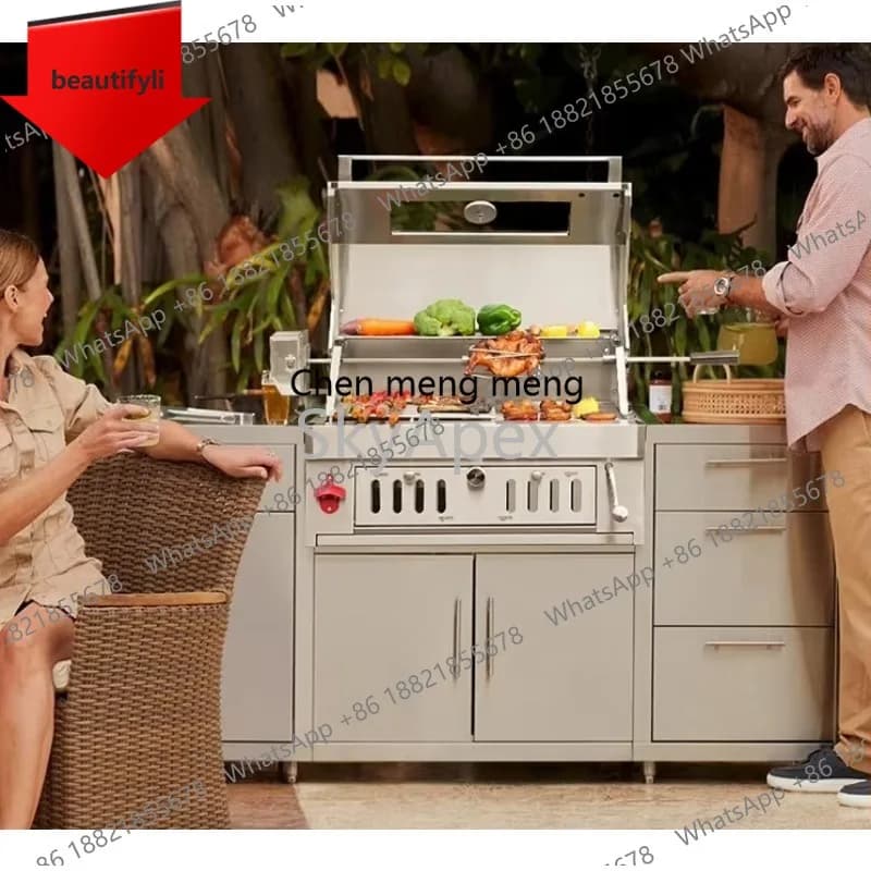 a38 New Arrival Professional Stainless Steel Built-In BBQ Charcoal Grill Non-Stick Grate AntiRust Heavy Duty for Outdoor Party P