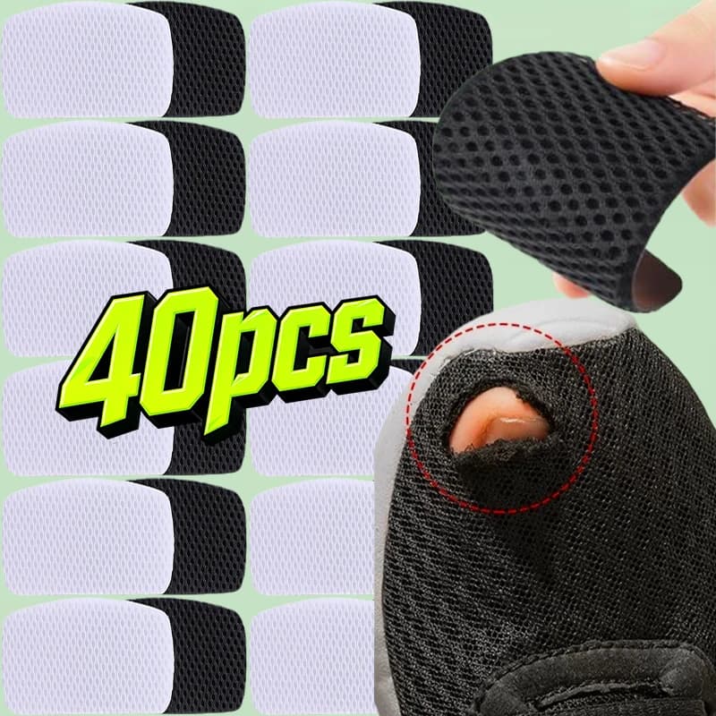 2-40Pcs Shoe Hole Repair Stickers Self-Adhesive Anti Wear Heel Patch Mesh Sneakers Protector Insoles Pad Foot Care Shoe Insert