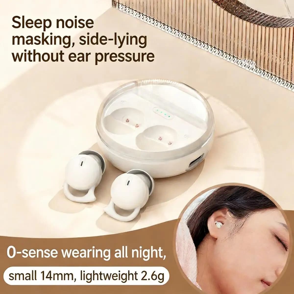 Warm sale Q26 Sleep Bluetooth 5.3 Mini Ear Invisible earphones ENC Noise reduction of calls Comfortable to wear