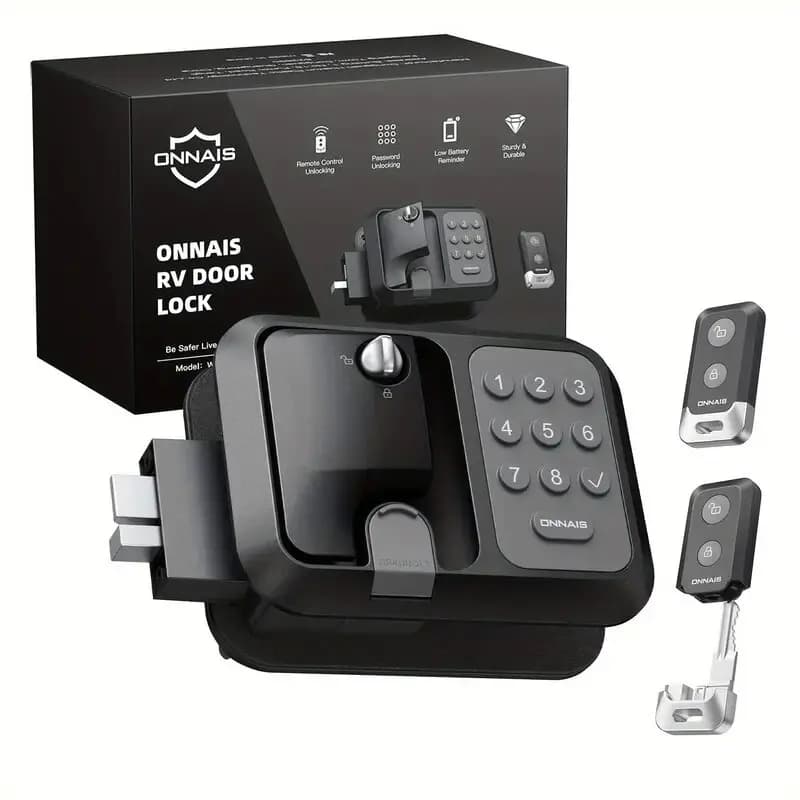 RV Door Lock Replacement With Password and Remote Control RV Keyless Entry for Trailer Door Lock and Camper Door Lock
