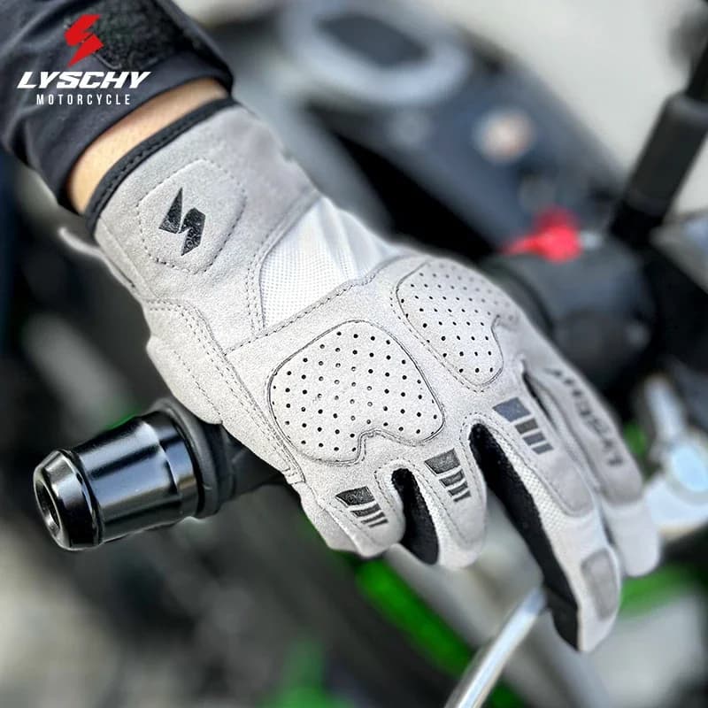 LYSCHY Summer Motorcycle Riding Gloves for Men and Women Couples Thin Breathable and Anti-drop Retro Motorcycle Gloves XS-2XL