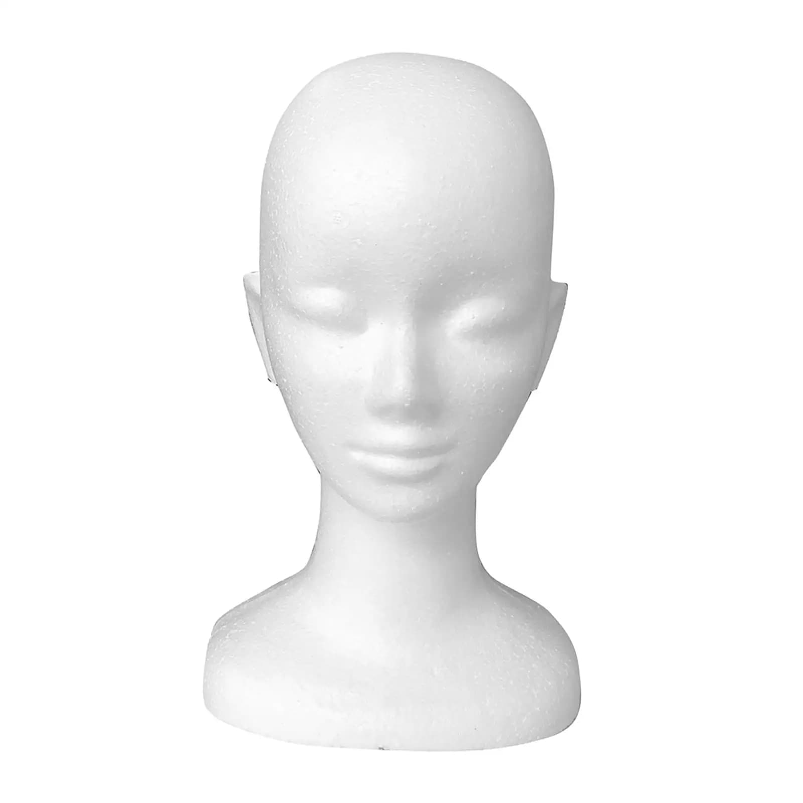 Mannequin Head Stable Hair Glasses Hat Display for Jewelry Headphone Styling