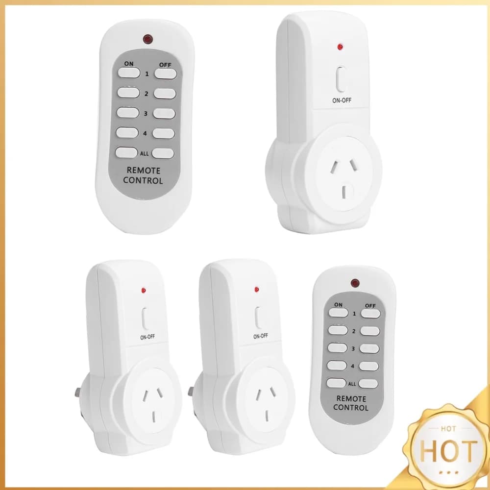 433.92MHz Smart Socket 240V 50Hz 10A Wireless Remote Control On/Off Wireless Remote Control Socket Portable for Home Kitchen
