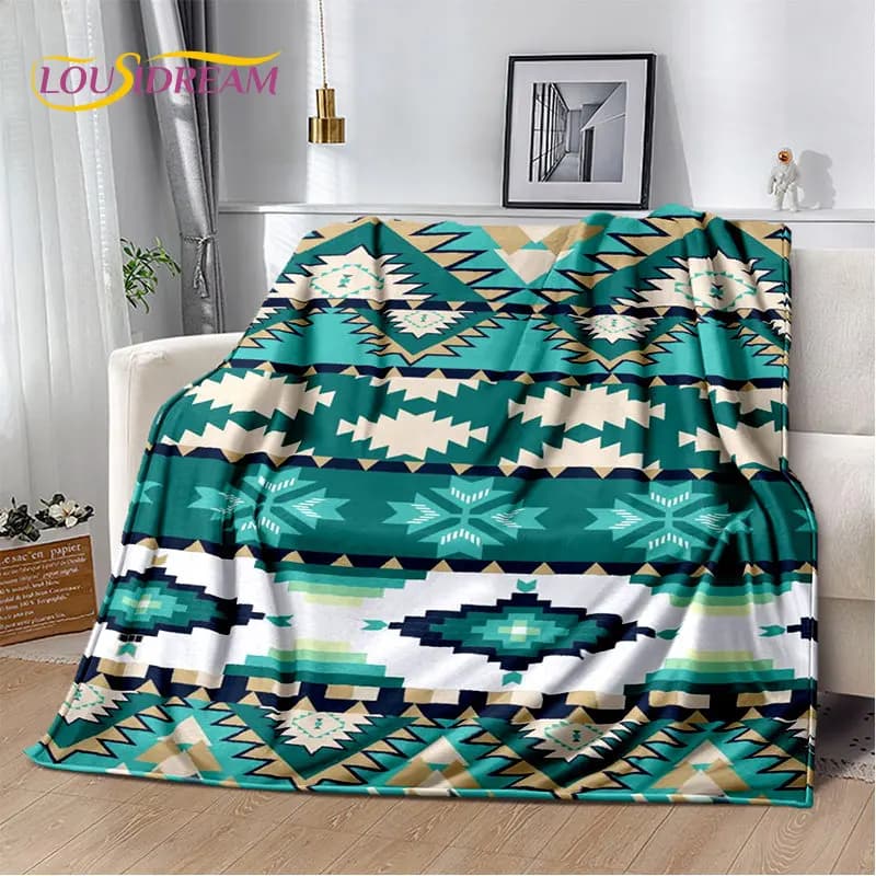 Coperta morbida in peluche serie Bohemia Nordic Persia, coperta in flanella per soggiorno camera da letto divano letto copertura per Picnic bambini