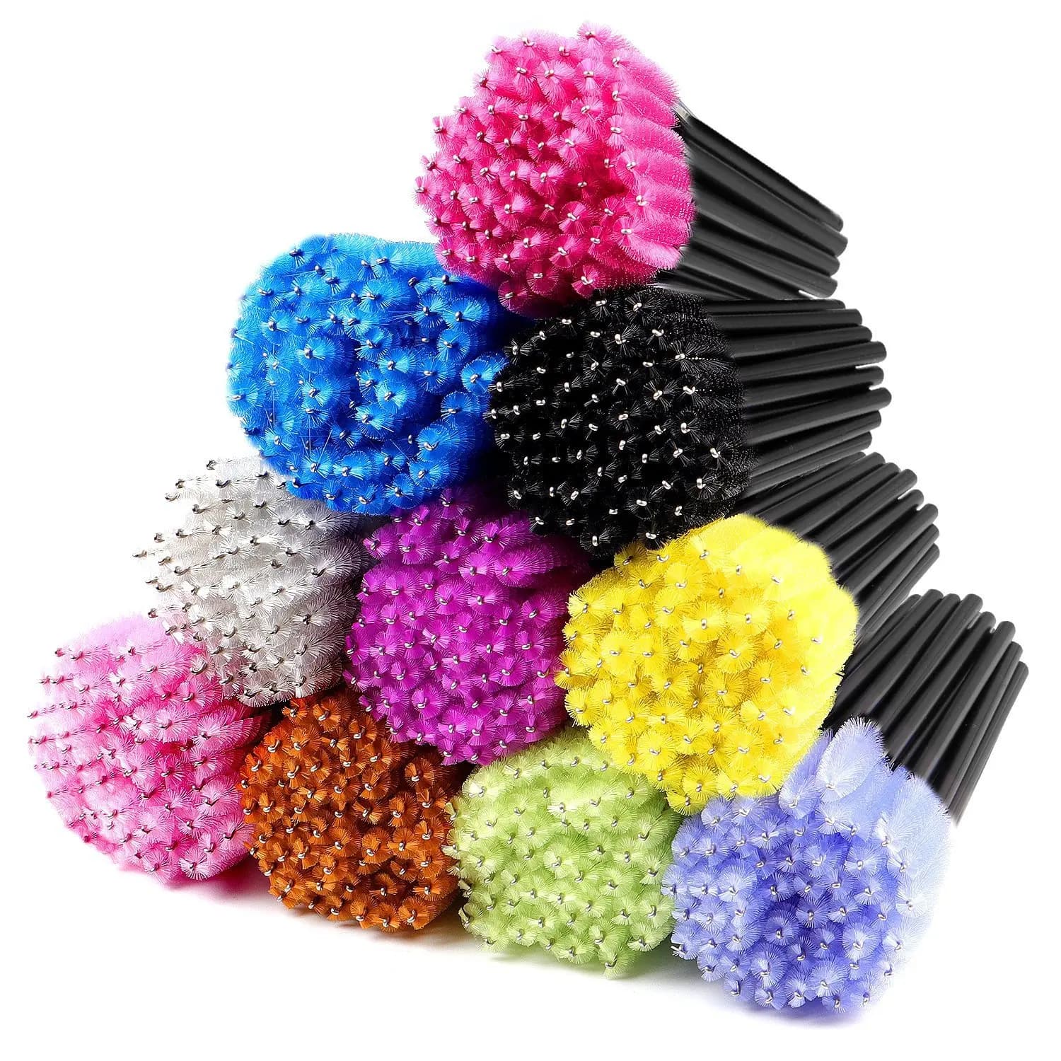 50 Pieces Disposable Brushes for Eyelashes, Makeup Kits, Extension Brushes Eyelashes, Mascara Applicators, Eyebrow and Eyelash Brushes