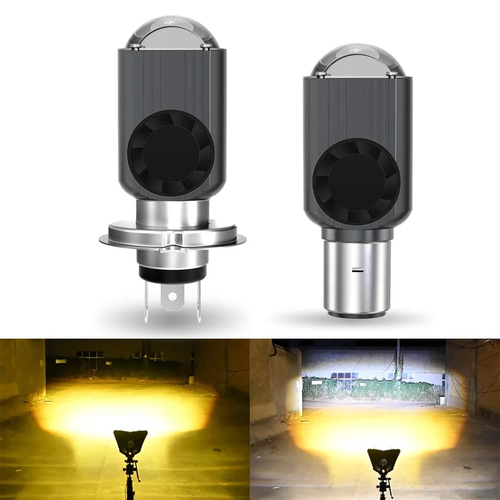 H6 BA20D LED H4 Led Moto Lampadina per fari moto con ventola CSP 60000LM 12V Accessori per motos Hi Lo Lampada fendinebbia Bianco Giallo