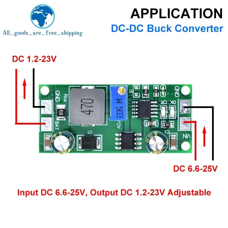 Scheda di ricarica TZT DD28CRTA 1A 3.7-18.5V per batterie al litio o modulo caricabatteria per batterie al litio
