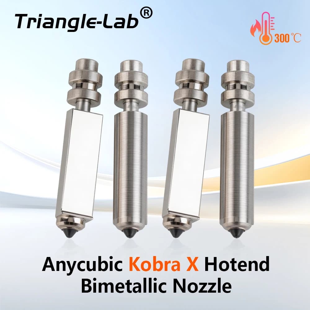 Trianglelab per Anycubic Kobra X Combo: Ugello Bimetallico a Cambio Rapido 0.25mm/0.4mm/0.6mm, Resistenza ad Alta Temperatura Migliorata