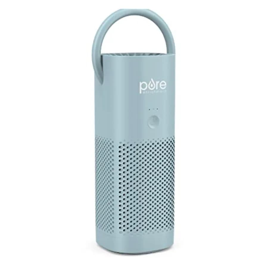 ® PureZone ™ Mini purificatore d'aria portatile - Filtro HEPA senza fili che purifica l'aria ed elimina il 99,97% di polvere, odori e allergeni