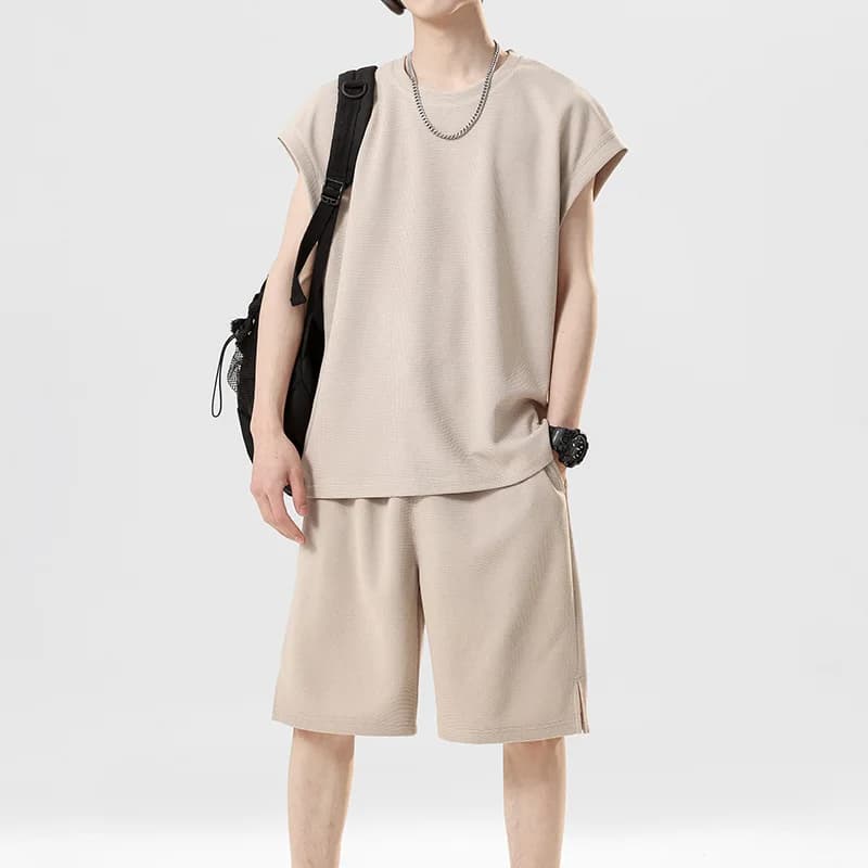 Complete Quick Drying & Breathable Summer for Open Sports: Casual Sleeveless vest and Five Point Shorts