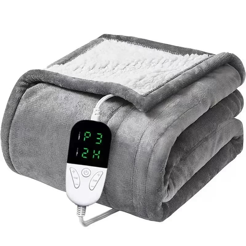 Coperta elettrica transfrontaliera con riscaldamento a temperatura controllata a doppio strato lavabile Coperta elettrica Coperta riscaldante