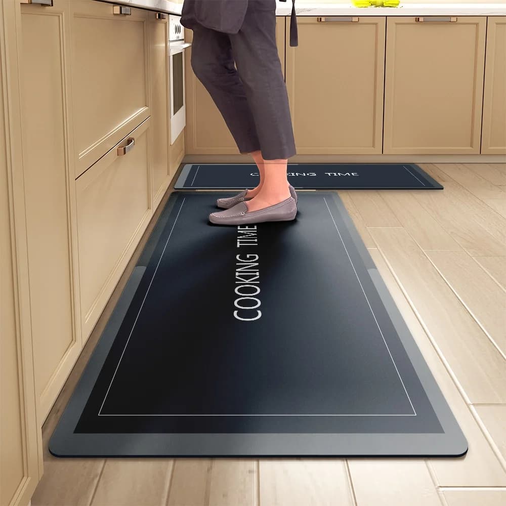 Kitchen Mats Waterproof Soft Non-slip Input Mats for Bathroom Long Striped Home Mats Water Absorbent Mats