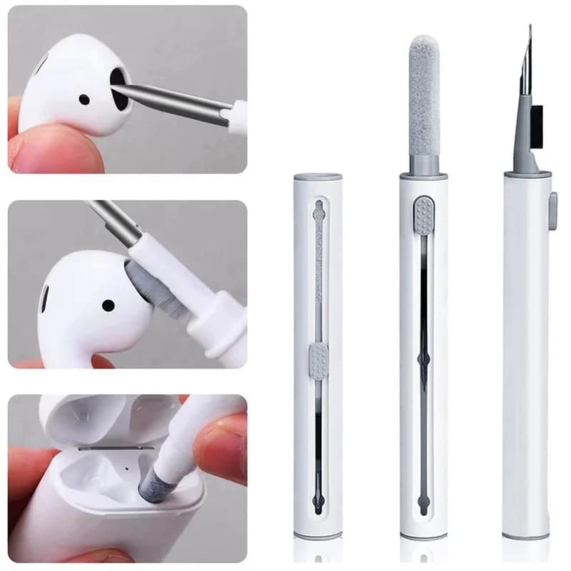 Set di strumenti per la pulizia degli auricolari Bluetooth per Airpods Pro 1 2 3, kit di pennelli per la pulizia degli auricolari per Xiaomi Huawei, penna per la pulizia delle cuffie.