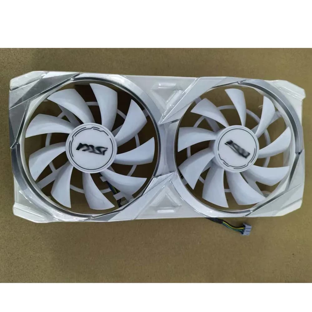 Ventola di raffreddamento per schede video MSI RTX3070 RTX 3060 Ti LHR 8GB Twin Fan Bianca, 2 Pezzi/Set, HA9015H12SC-Z