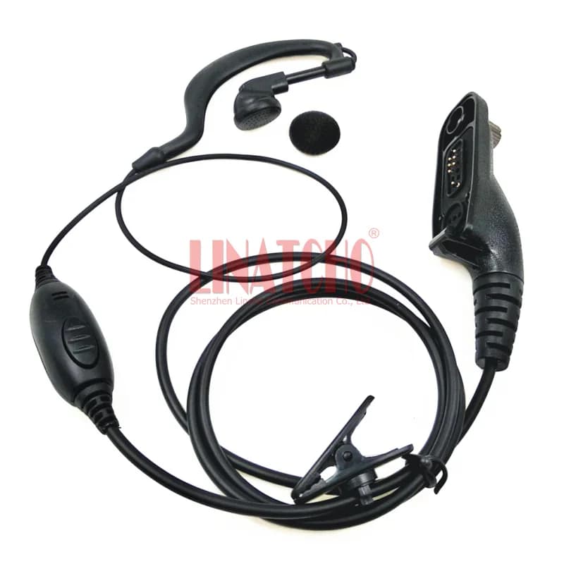 XPR 6550 XIR P8268 DP3404 DP3601 DGP6150 Walkie Talkie PTT Auricolare con gancio singolo